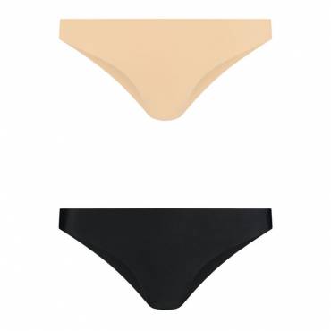 BYE BRA PACK 2 BRASILENAS NEGRAS Y BEIGE M