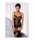 MARCELLE CORSET NEGRO CON LIGUERO Y TANGA BY CASMIR L XL