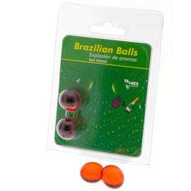 TALOKA BRAZILIAN BALLS GEL iNTIMO FRESAS CHAMPaN 2 BOLAS