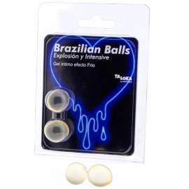 TALOKA BRAZILIAN BALLS GEL EXCITANTE EFECTO FRIO Y VIBRACIoN 2 BOLAS