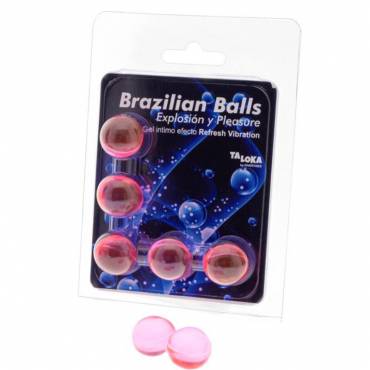 TALOKA BRAZILIAN BALLS GEL EXCITANTE EFECTO VIBRACIoN REFRESCANTE 5 BOLAS