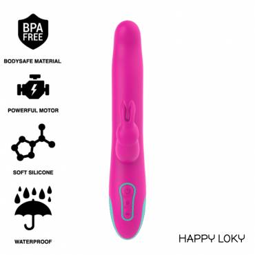 HAPPY LOKY PLUTO RABBIT VIBRATOR ROTATOR COMPATIBLE CON WATCHME WIRELESS TECHNOLOGY