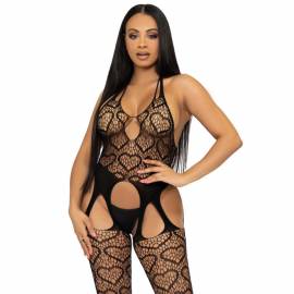 LEG AVENUE BODYSTOCKING DE RED CON TIRANTES TALLA uNICA 