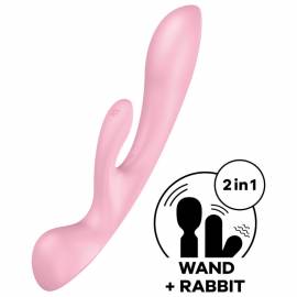 SATISFYER TRIPLE OH VIBRADOR HiBRIDO ROSA