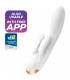 SATISFYER DOUBLE FLEX VIBRADOR APP BLANCO