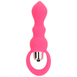 OHMAMA ESTIMULADOR ANAL CON VIBRACION 9 CM ROSA