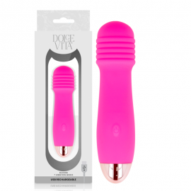 DOLCE VITA VIBRADOR RECARGABLE THREE ROSA 7 VELOCIDADES