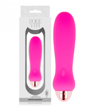 DOLCE VITA VIBRADOR RECARGABLE FIVE ROSA 7 VELOCIDADES