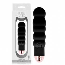 DOLCE VITA VIBRADOR RECARGABLE SIX NEGRO 7 VELOCIDADES