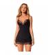 OBSESSIVE BELLA ROU CHEMISE TANGA XS S