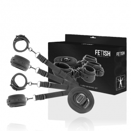 FETISH SUBMISSIVE SET DE ESPOSAS Y ATADURAS CON FORRO DE NOPRENO