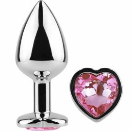 SECRET PLAY METAL BUTT PLUG CORAZoN FUCSIA TALLA S 7 CM