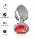 INTENSE PLUG ANAL METAL CON CRISTAL ROJO TALLA S