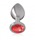 INTENSE PLUG ANAL METAL CON CRISTAL ROJO TALLA S