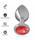 INTENSE PLUG ANAL METAL CON CRISTAL ROJO TALLA M