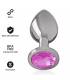 INTENSE PLUG ANAL METAL CON CRISTAL ROSA TALLA S