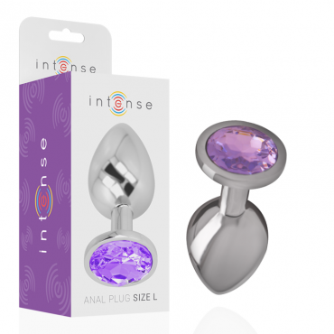 INTENSE PLUG ANAL METAL CON CRISTAL VIOLETA TALLA S