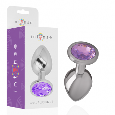 INTENSE PLUG ANAL METAL CON CRISTAL VIOLETA TALLA L