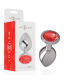 INTENSE PLUG ANAL METAL CON CRISTAL ROJO TALLA S