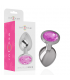 INTENSE PLUG ANAL METAL CON CRISTAL ROSA TALLA M