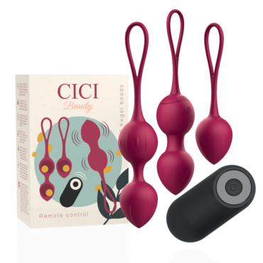 CICI BEAUTY PREMIUM SILICONE 3 VIBRATING KEGEL BEADS REMOTE CONTROL