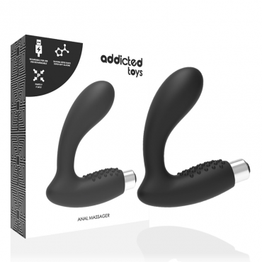 ADDICTED TOYS VIBRADOR PROSTaTICO RECARGABLE NEGRO