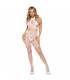 LEG AVENUE BODYSTOCKING CUELLO HALTER TALLA UNICA BLANCO