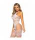 LEG AVENUE BODYSTOCKING CUELLO HALTER TALLA UNICA BLANCO