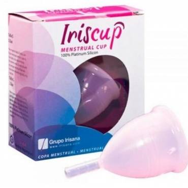 IRISCUP COPA MESTRUAL ROSA GRANDE BOLSA ESTERILIZADORA GRATIS