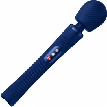 FUN FACTORY VIM WAND RUMBLE VIBRADOR RECARGABLE SILICONA AZUL MEDIANOCHE