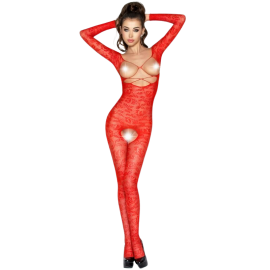 PASSION WOMAN BS031 BODYSTOCKING ROJO TALLA UNICA