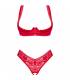 OBSESSIVE LACELOVE SET DOS PIEZAS CUPLESS ROJO XS S