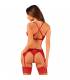 OBSESSIVE LACELOVE SET TRES PIEZAS ROJO XS S