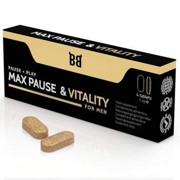 BLACKBULL BY SPARTAN MAX PAUSE VITALITY RETARDANTE PARA HOMBRE 4 CaPSULAS