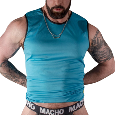 MACHO CAMISETA AZUL S M