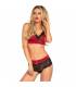 LEG AVENUE SET DOS PIEZAS ROJO Y NEGRO L XL