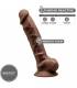 SILEXD MODELO 1 PENE REALISTICO SILICONA PREMIUM SILEXPAN MARRON 23 CM