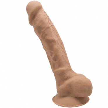 SILEXD MODELO 1 PENE REALISTICO SILICONA PREMIUM SILEXPAN CARAMELO 175 CM