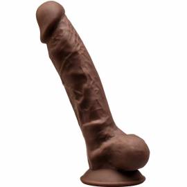 SILEXD MODELO 1 PENE REALISTICO SILICONA PREMIUM SILEXPAN MARRON 175 CM