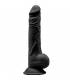 SILEXD MODELO 1 PENE REALISTICO SILICONA PREMIUM SILEXPAN NEGRO 24 CM