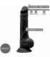 SILEXD MODELO 1 PENE REALISTICO SILICONA PREMIUM SILEXPAN NEGRO 24 CM