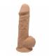 SILEXD MODELO 1 PENE REALISTICO SILICONA PREMIUM SILEXPAN CARAMELO 215 CM