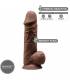 SILEXD MODELO 1 PENE REALISTICO SILICONA PREMIUM SILEXPAN MARRON 215 CM