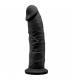 SILEXD MODELO 2 PENE REALISTICO SILICONA PREMIUM SILEXPAN NEGRO 19 CM