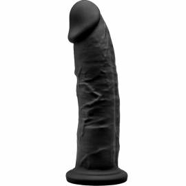 SILEXD MODELO 2 PENE REALISTICO SILICONA PREMIUM SILEXPAN NEGRO 19 CM