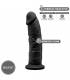 SILEXD MODELO 2 PENE REALISTICO SILICONA PREMIUM SILEXPAN NEGRO 19 CM