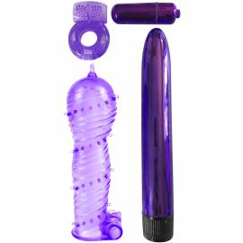 CLASSIX KIT PARA PAREJAS CON ANILLO FUNDA Y BALAS MORADO