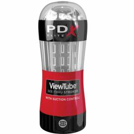 PDX ELITE MASTURBADOR STROKER VIEWTUBE CONTROL SUCCION TRANSPARENTE