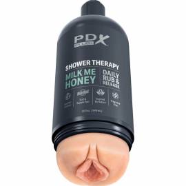 PDX PLUS MASTURBADOR STROKER DISENO DISCRETO DE BOTE CHAMPU MILK ME HONEY