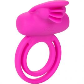 CALEXOTICS DUAL CLIT FLICKER ENHANCER DOBLE ANILLO VIBRADOR DE SILICONA ROSA